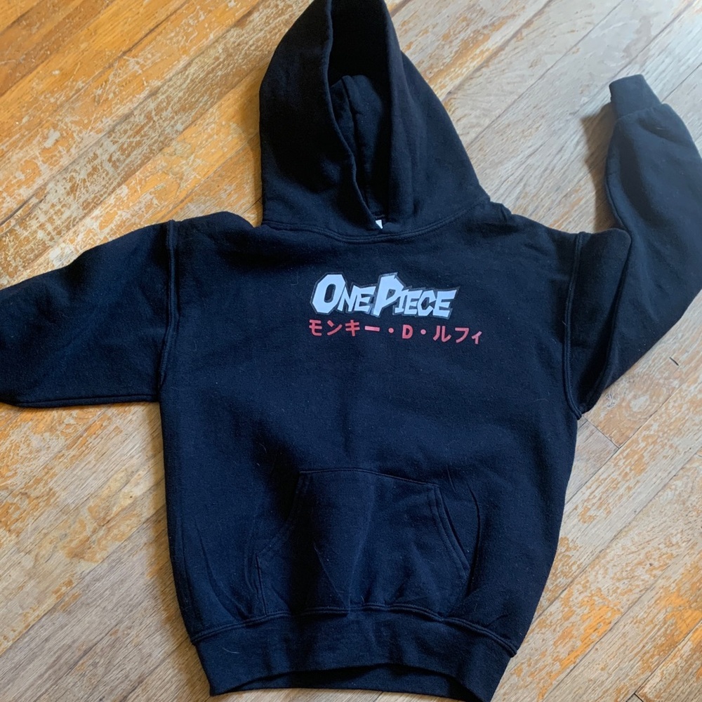 One Piece Kids Black Hoodie